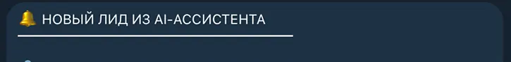 Уведомление о&nbsp;новом лиде